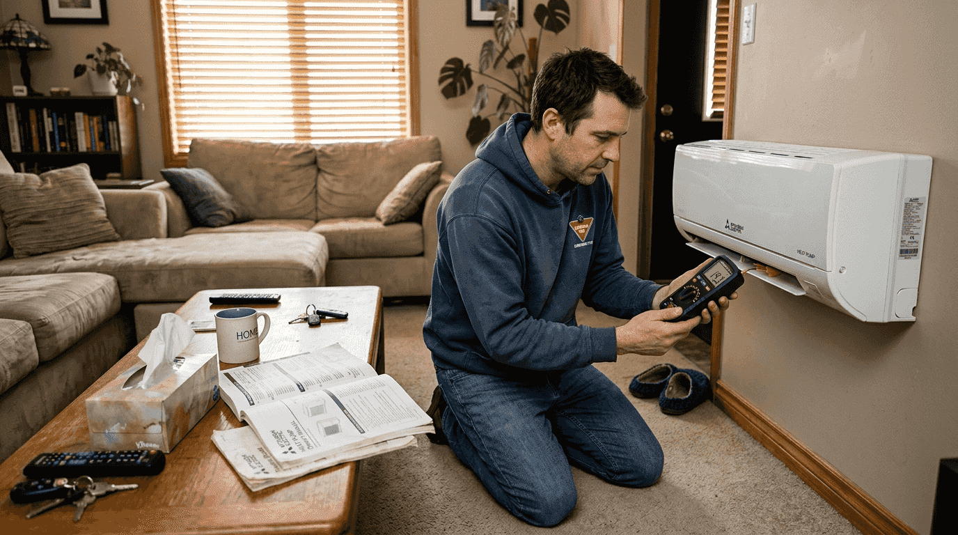 1773468027914_Homeowner-checking-heat-pump-for-problems-13 Homeowner checking heat pump for problems