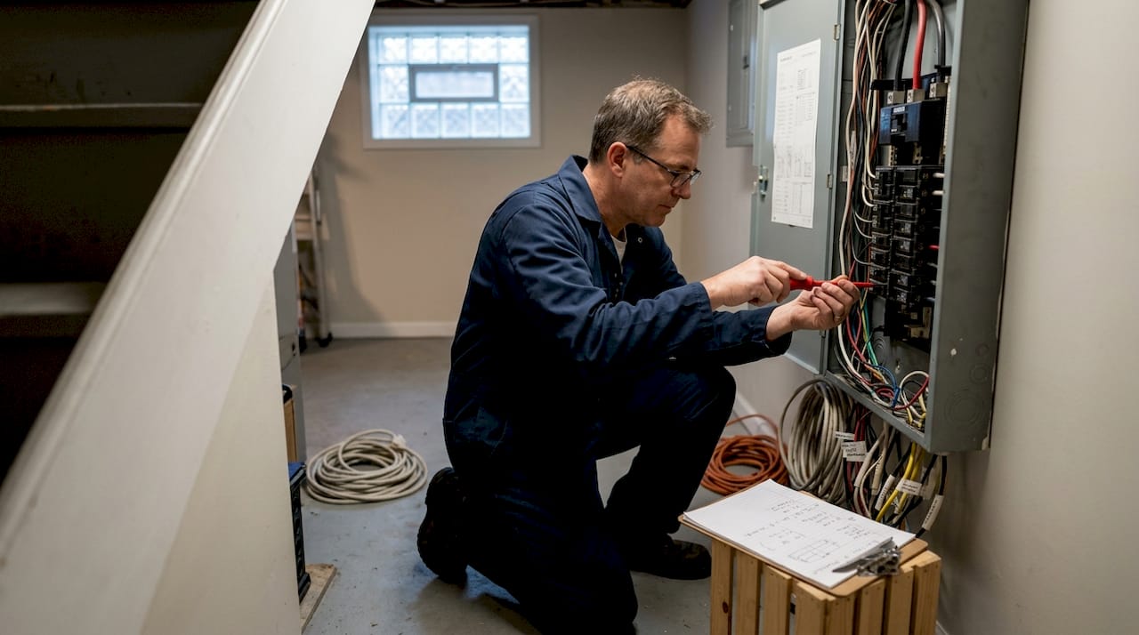 1774410807160_Electrician-inspecting-open-home-electrical-panel Electrician inspecting open home electrical panel
