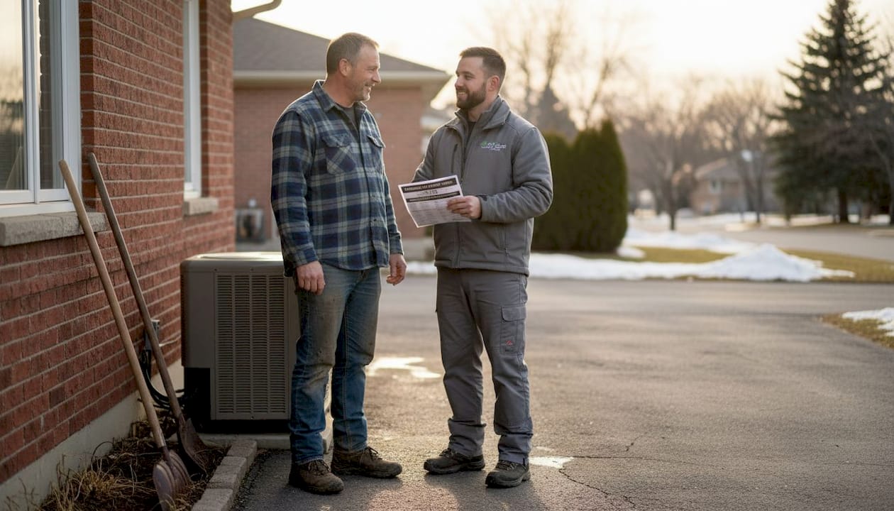 1776217986239_image Homeowner with HVAC pro at heat pump unit